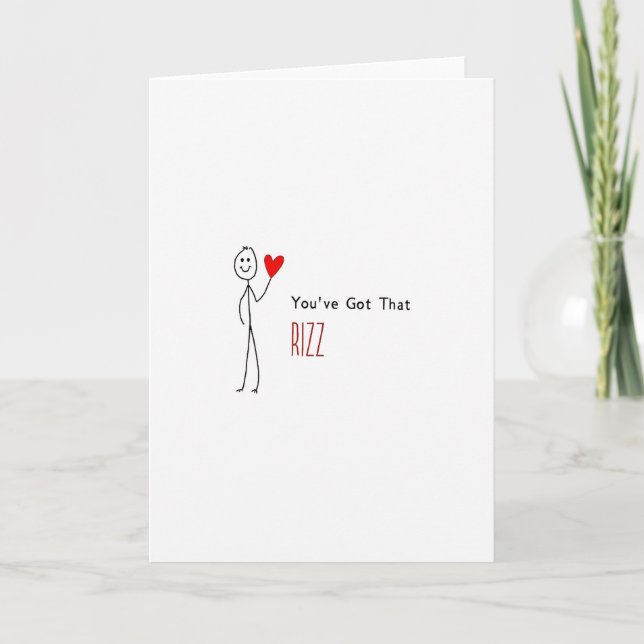 Du hast diese Rizz Funny Card Karte (Vorderseite)