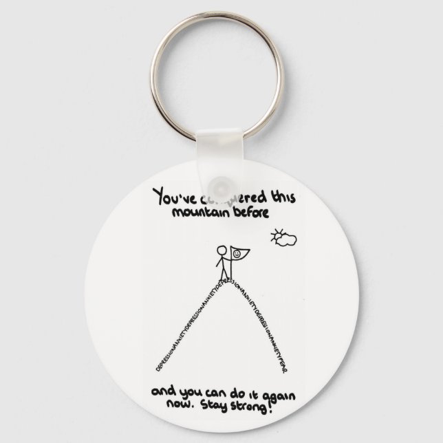 Du hast diesen Berg schon früher erobert Schlüsselanhänger (Vorderseite)