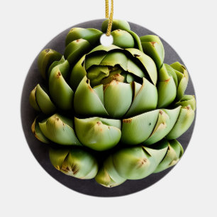 Du hast ein gutes Herz   Funny Artichoke Pun Keramik Ornament
