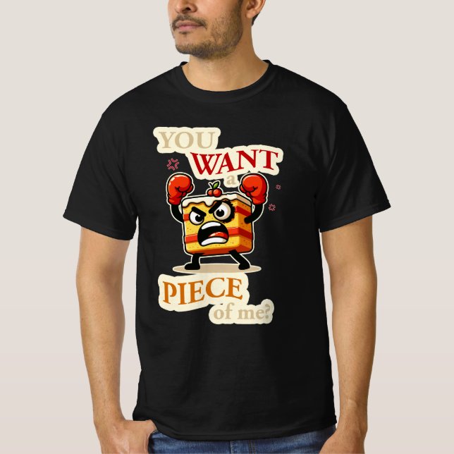 Du hast ein Stück von mir gewollt. Angry cake komi T-Shirt (Vorderseite)