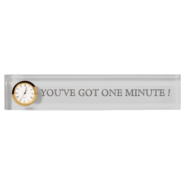 DU HAST EINE MINUTE GOT! NAMENSPLAKETTE (Vorderseite)