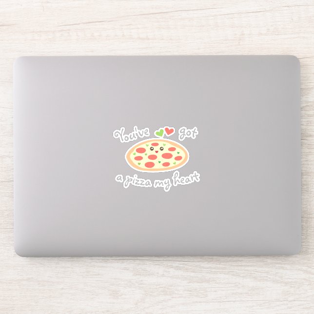Du hast eine Pizza My Heart Niedlich Kawaii Food P Aufkleber (Computer)