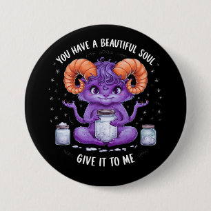 Du hast eine schöne Seele Satanischer Baphomet Button
