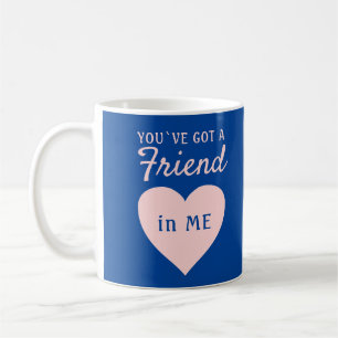 Du hast einen Freund Blaue rosa Herz Freundschaft Kaffeetasse