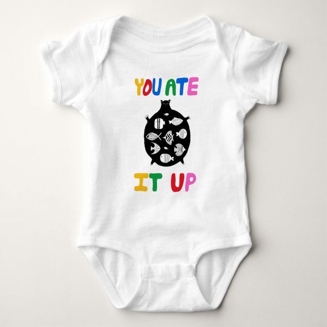 Du hast es gefressen baby strampler (Vorderseite)