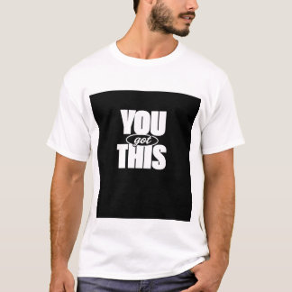 DU HAST ES GESCHAFFT. TEXT BEDRUCKTES T-SHIRT
