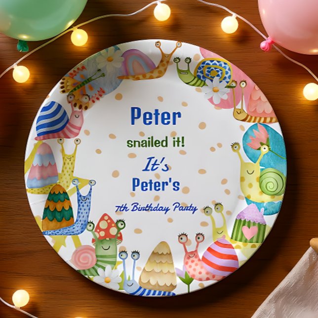 Du hast es geschnappt! Aquarellnuss Geburtstag Pappteller (Von Creator hochgeladen)