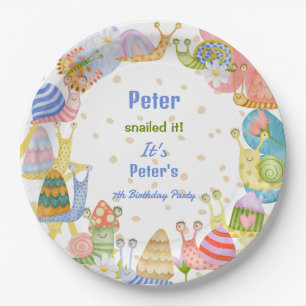 Du hast es geschnappt! Aquarellnuss Geburtstag Pappteller