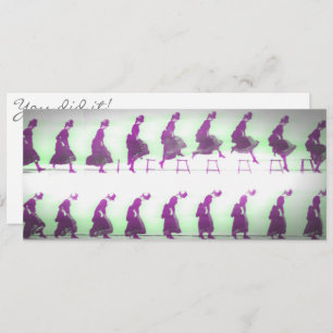 Du hast es getan! Early Animation Woman Jumping Gl Save The Date