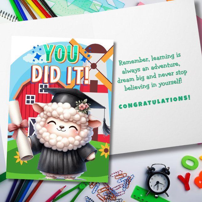 Du hast es getan! Niedliche Abschluss Joy Karte (Von Creator hochgeladen)