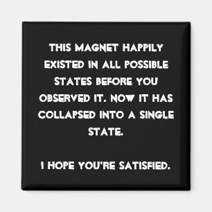 Du hast es zusammengebrochen! Quantenphysik-Spaß Magnet