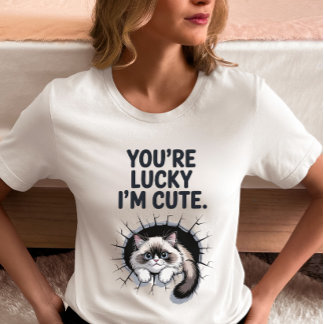 Du hast Glück, dass ich eine süße Katze bin  Tri-Blend Shirt