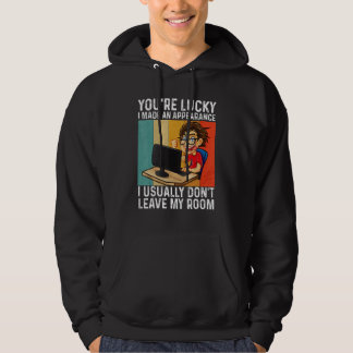 Du hast Glück, dass ich erschienen bin Gamer Gami Hoodie