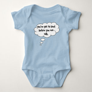 Du hast Got, dich zu kriechen. Baby Strampler