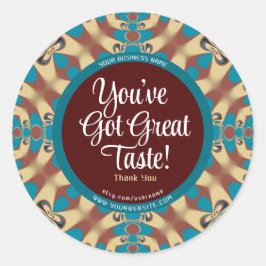 Du hast großen Geschmack erdig Türkis Got Danke Runder Aufkleber