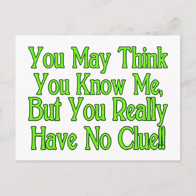 Du hast keinen Klang Postkarte (Vorderseite)