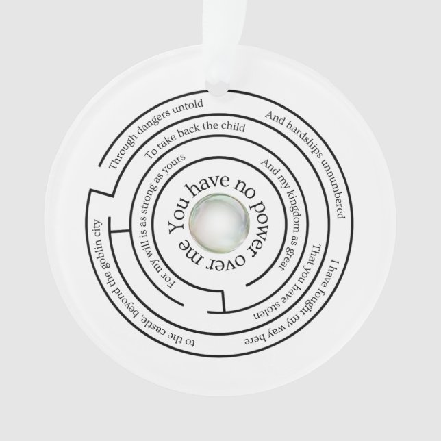 "Du hast keinen Power über mich" Ornament (Vorderseite)