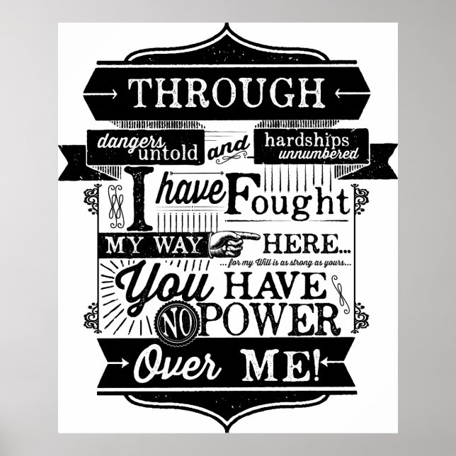 Du hast keinen Power über mir Poster (Vorne)