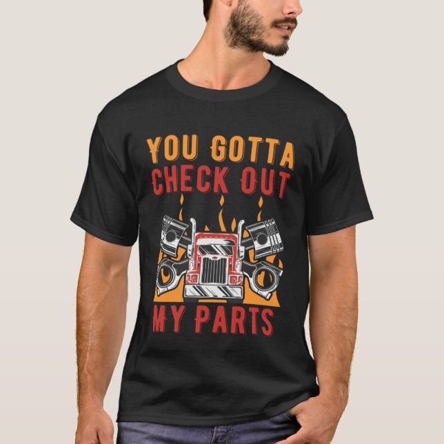 Du hast mein Auto-Mechanik-Auto-Auto Karo T-Shirt (Vorderseite)