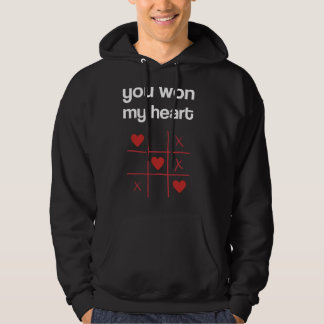 Du hast mein Herz gewonnen Süßes Tic Tac Toe Spiel Hoodie