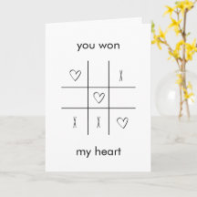 Du hast mein Herz gewonnen Tic-Tac-Toe Spaß Valent
