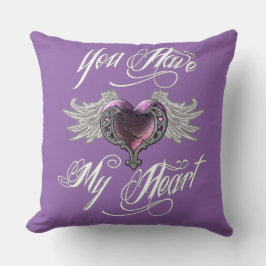 Du hast mein Herz rosa Kissen