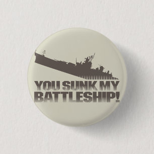 Du hast mein Schlachtschiff gesunken! Retro Typogr Button