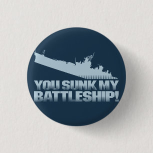 Du hast mein Schlachtschiff versenkt! Retro Flair Button