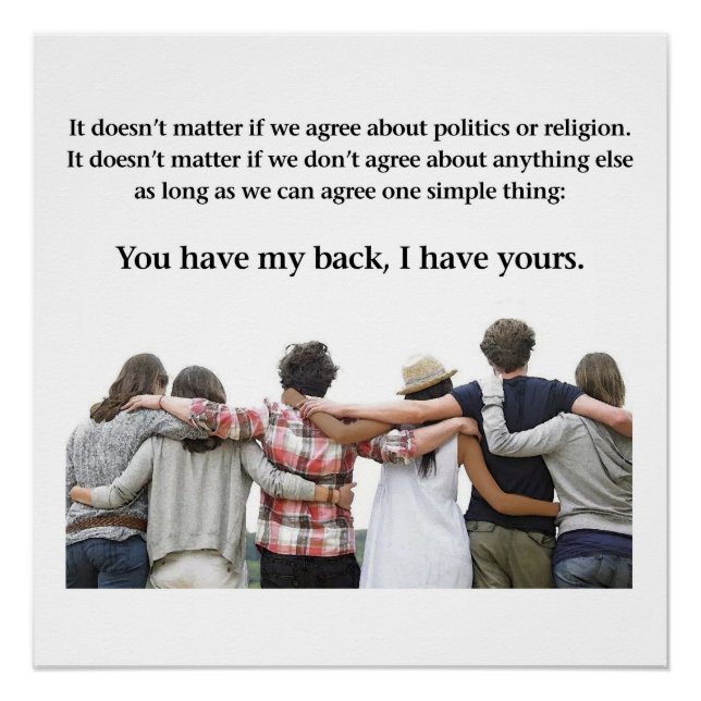 Du hast meinen Rücken, ich habe deinen Poster (Vorderseite)