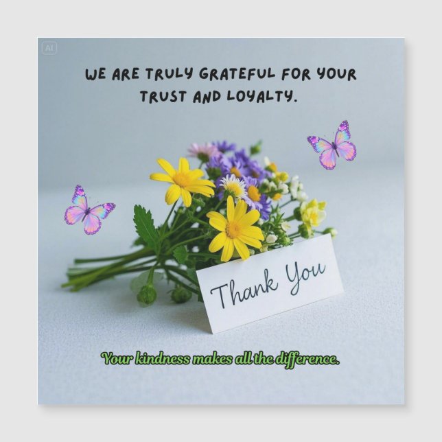 Du hast meinen Tag gemacht Magnetkarte (Vorderseite)