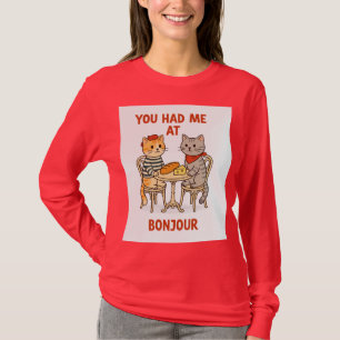 Du hast mich bei Bonjour – Süßes Pariser Katzen Ca T-Shirt