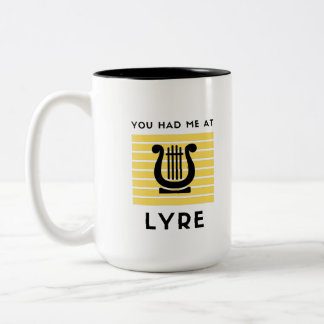 Du hast mich bei Leier überzeugt Zweifarbige Tasse
