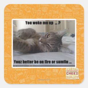 Du hast mich geweckt quadratischer aufkleber