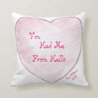 Du hast mich von Hallo an Paper Heart Kissen