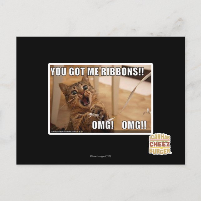 Du hast mir Bänder got! Postkarte (Vorderseite)