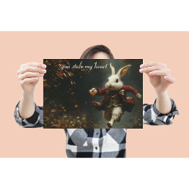 Du hast mir das Herz gestohlen, das Herz-Dieb-Hase Fotodruck
