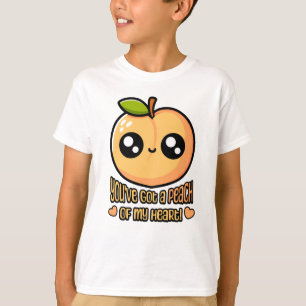 Du hast mir ein Herz Got! Niedlicher Pfirsichpuffe T-Shirt