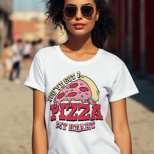 Du hast mir eine Pizza Got T-Shirt (you've got a pizza my heart cute valentine tshirt)