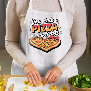 Du hast mir eine Pizza im Herzen gestohlen - Retro Schürze