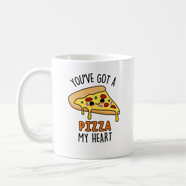 Du hast mir eine Pizza Pizza Pizzeria Got Kaffeetasse (Links)