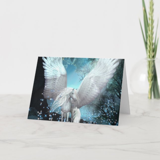 Du hast mir Flügel gegeben, die Pegasus sprießen Karte (Vorderseite)