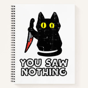 Du hast nichts Black Cat Funny Halloween gesehen Notizbuch