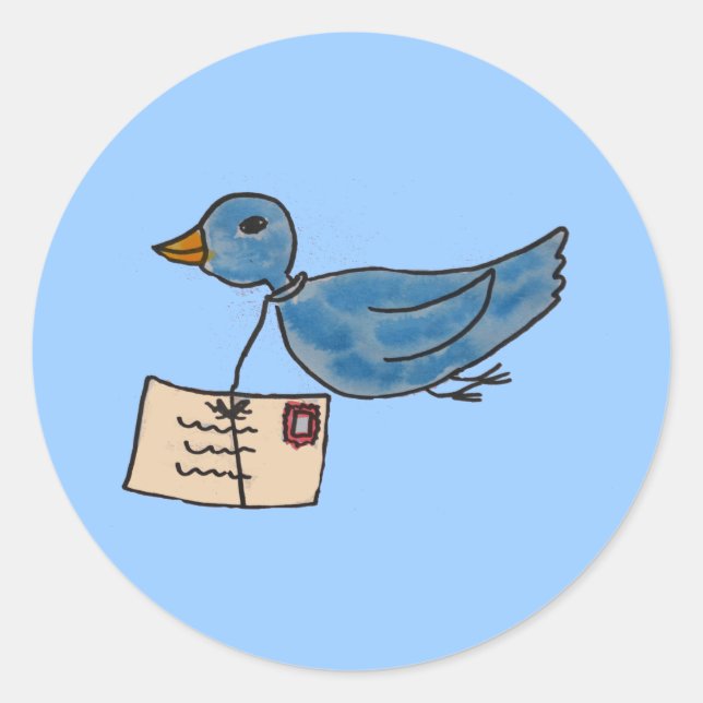 Du hast Post got Runder Aufkleber (Vorderseite)