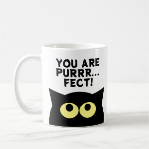 Du hast recht! Funny black cat coffee Tasse