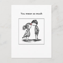 Du hast so viel gemein. postkarte