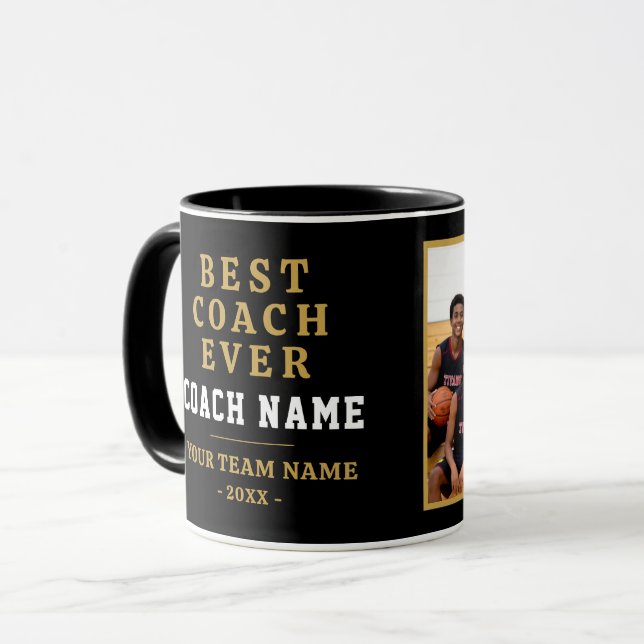 Du hast uns überlebt Coach Lustiges Foto Tasse (Vorderseite Links)