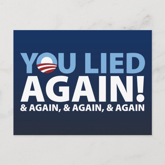 Du hast wieder gelogen! postkarte (Vorderseite)