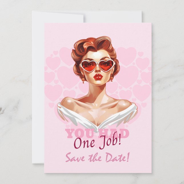Du hattest einen Job Save The Date (Vorderseite)