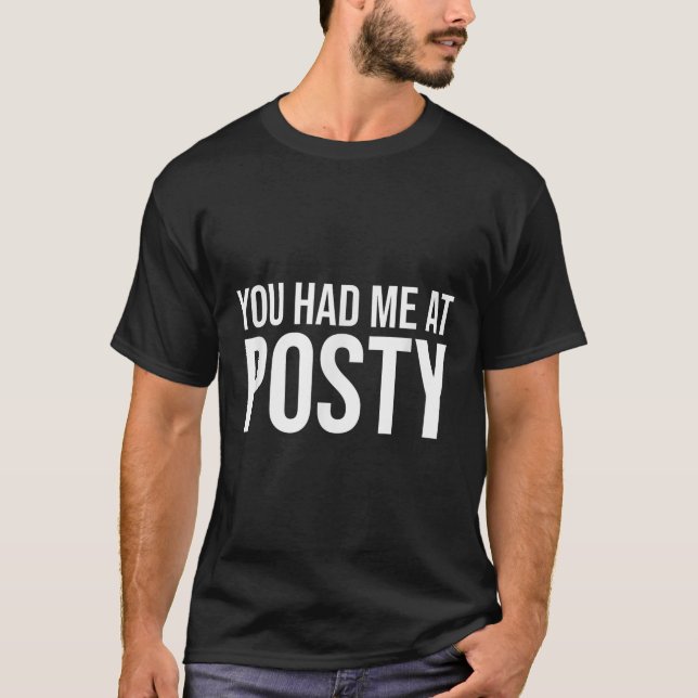 Du hattest mich auf Postbasis T-Shirt (Vorderseite)