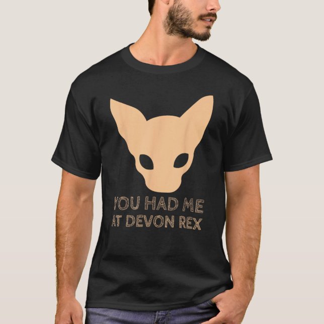 Du hattest mich bei Devon Rex Cat T-Shirt (Vorderseite)